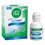 OPTI-FREE Puremoist All Day Comfort Contact Lens Cleaning Solution Trial Kit for Daily Use, 2 fl oz