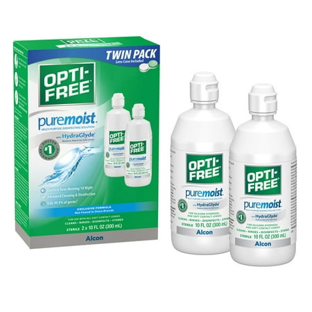 OPTI-FREE Puremoist Multi-purpose Contact Lens Solution, Twin Pack, 20 fl oz