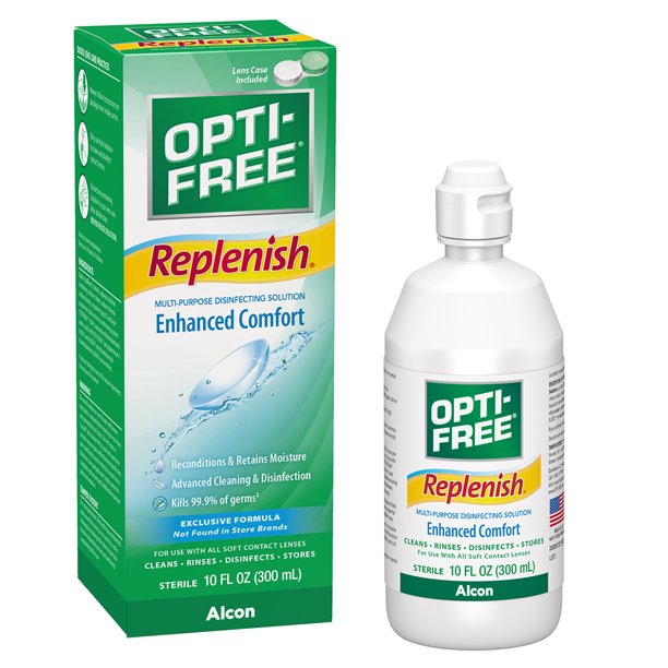 OPTIFREE Replenish Disinfecting Contact Lens Liquid Solution, 10 fl oz