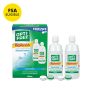 OPTI-FREE Replenish Multipurpose Contact Lens Disinfecting Liquid Solution, Two 10oz Per Pack