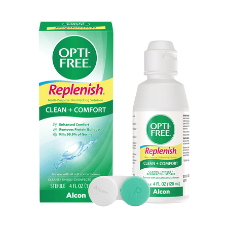 OPTI-FREE Replenish Multipurpose Contact Lens Disinfecting Solution, 4 Fl. Oz.