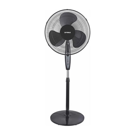 OPTIMUS F-1872 18? Oscillating Stand Fan With Remote Control, Black