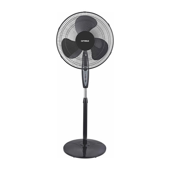 OPTIMUS F-1872 18 Oscillating Stand Fan With Remote Control, Black