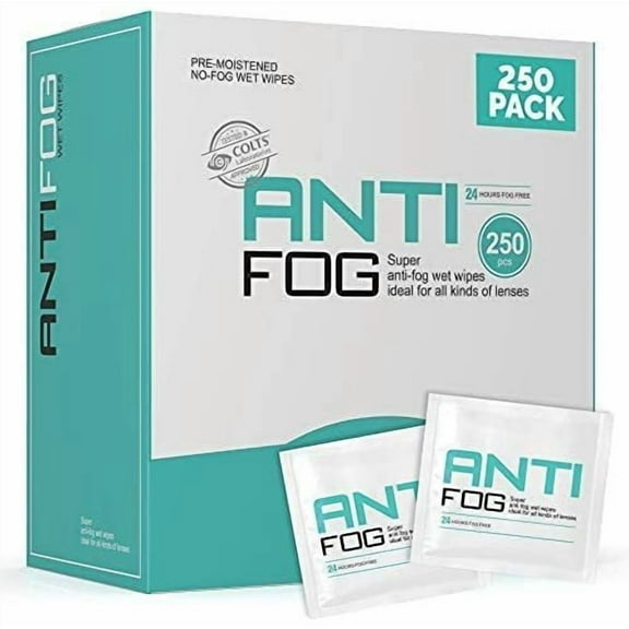 OPTIPAK Anti Fog Wipes for Eyeglasses - Eyeglass Cleaner Lens Wipes 250 Count