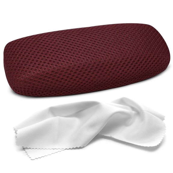OPTIPAK Hard Shell Glasses Case – Extra Large Eyeglass Case with Microfiber Cleaning Cloth – Protective Glasses Holder for Men & Women (Pack of 1)