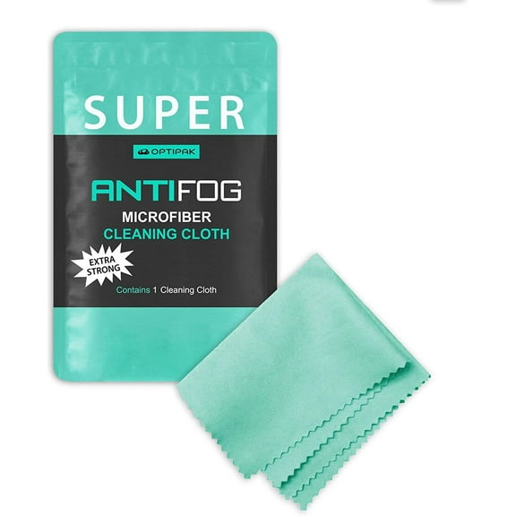 OPTIPAK Microfiber Anti Fog Wipes for Eyeglasses - Eyeglass Cleaner Lens Wipes 1 Count