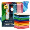 thumbnail image 1 of OPTIPAK Microfiber Cleaning Cloths (6"x7") with Vinyl Pouch – Glasses Cleaner Cloth for Eyeglasses, Camera Lens, Phones, Tablets & Screens (10 Count - Assorted Colors), 1 of 8