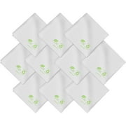 OPTIPAK Microfiber Lens Cloth - Eco Friendly Eye Glass Glasses Cleaning Cloth 10 Pack, White