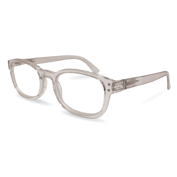 OPTIPAK Shiny Clear Reader Blue Light Blocking Glasses for Men & Women – Anti Reflective Computer Reading Glasses with Spring Hinge Frame – Reduce Eye Strain & Glare (Pack of 1)