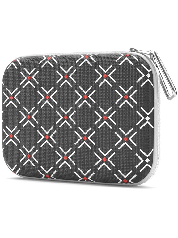 Ultra Slim Mask Storage Case Slim Neoprene Mask Holder for Cloth Mask with Zipper & Carabiner Keychain - Backpack, Bag - School Car Travel (1Pk, Diamond)