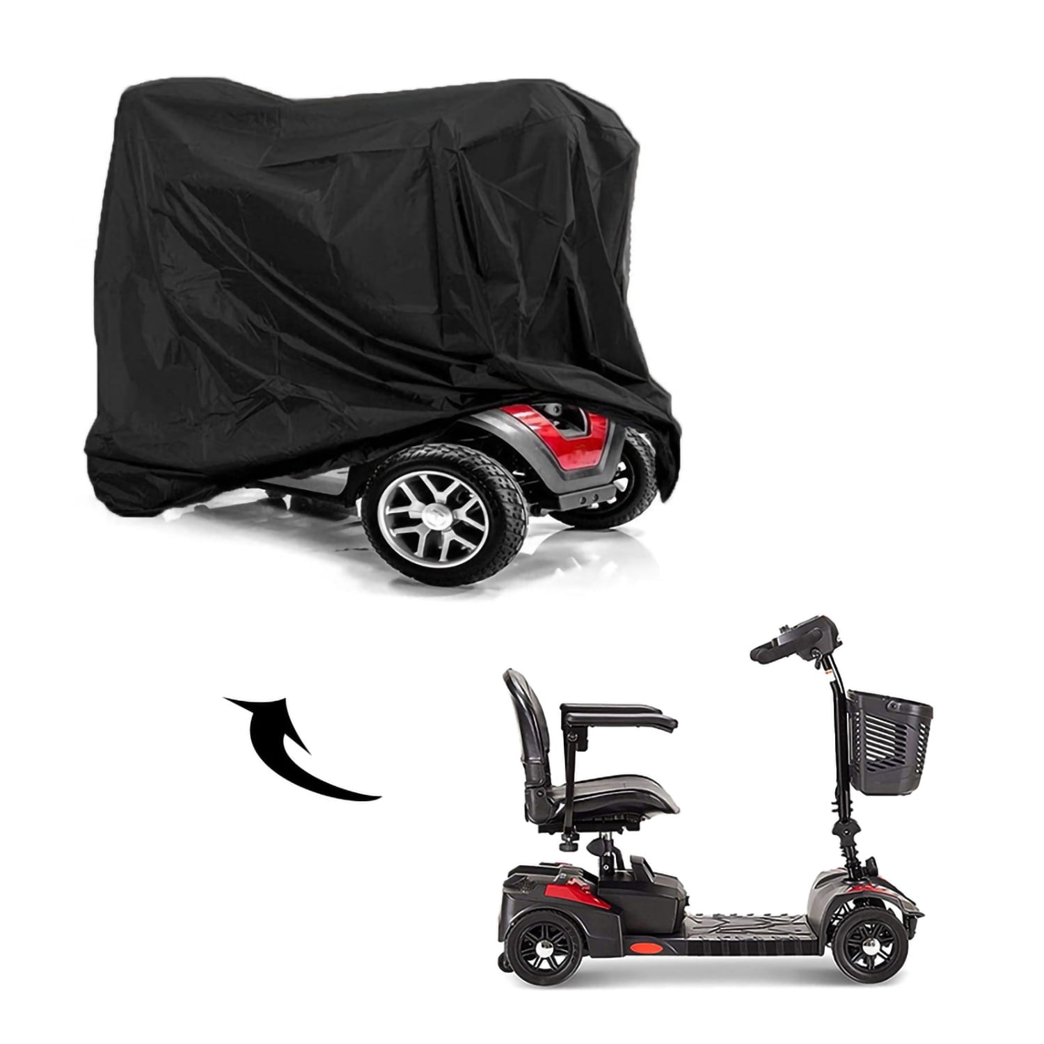 Walmart Deal of OPTUTUS Electric Mobility Scooter Cover Waterproof – Outdoor Dustproof Rain UV Protection Storage Cover for 3 Wheel Scooters, 67 x 24 x 46 Inch