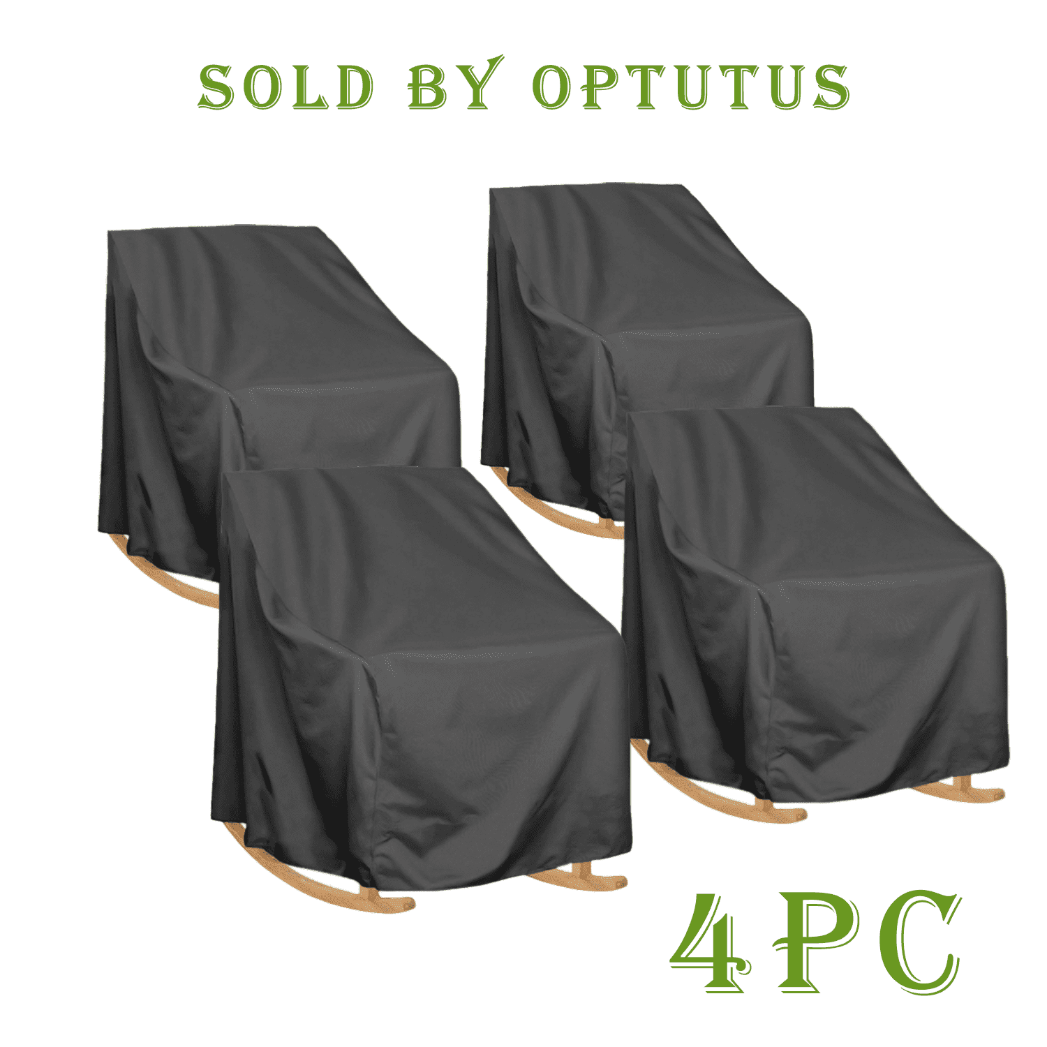 OPTUTUS 4-Pack Patio Rocking Chair Covers, 35 x 38 x 29 Inches ...
