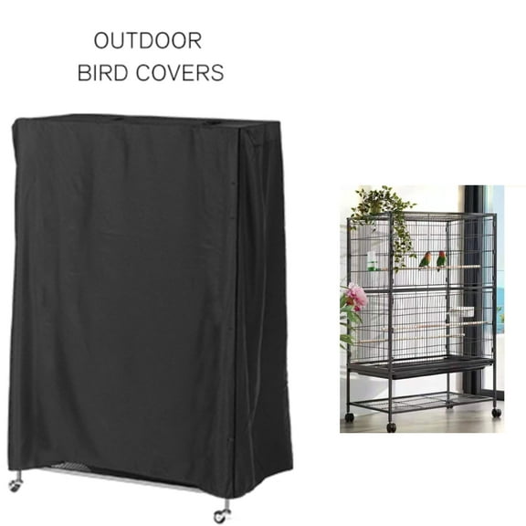 OPTUTUS 600D Universal Bird Cage Cover Goodnight Bird Cage Cover Shade Bird Cage Cover Lightweight and Breathable, L 41" x W 27" H W x 48" H for Birds and Pet Products