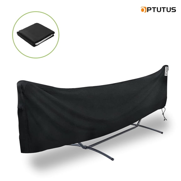 OPTUTUS Outdoor Hammock Cover 122 x 7 x 32 inch – Waterproof Heavy Duty Hammock Stand Cover, Fits Curved and Straight Frame Hammocks