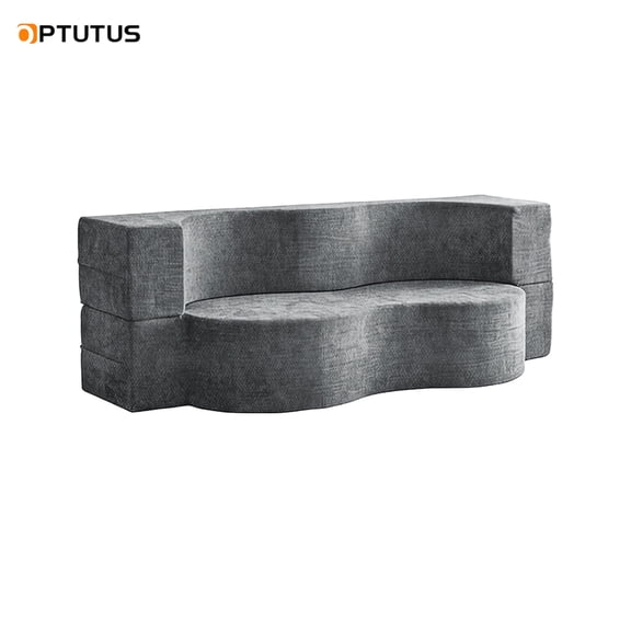 OPTUTUS Convertible Floor Sofa Bed 79" Vacuum Compressed Roll Pack All-Foam Futon Couch, Kid-Friendly Soft Sleeper Sofa, Lightweight Space Saving Foldable Floor Lounge Couch
