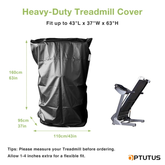 OPTUTUS Heavy-Duty Waterproof Treadmill Cover | Durable Oxford Fabric | All-Weather Protection for Indoor & Outdoor Use | Fits Various Treadmill Sizes
