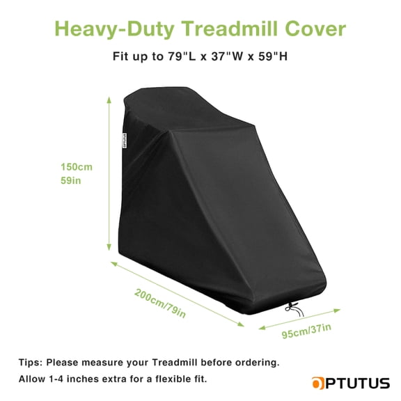 OPTUTUS Heavy-Duty Waterproof Treadmill Cover | Durable Oxford Fabric | All-Weather Protection for Indoor & Outdoor Use | Fits Various Treadmill Sizes