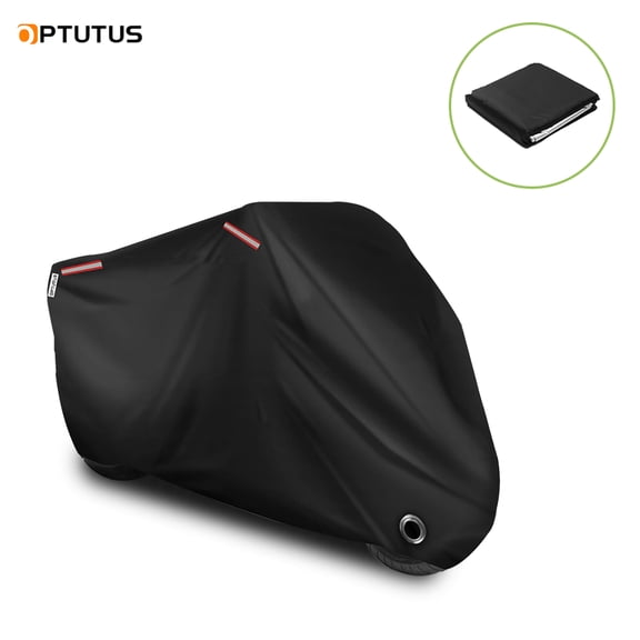 OPTUTUS Motorcycle Cover 104 Inch – Large Waterproof Oxford Cover with Lock Hole, Night Reflective, Fits Touring Bikes