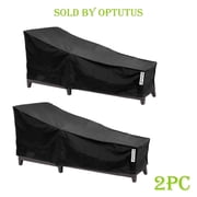 OPTUTUS Outdoor Chaise Lounge Covers Waterproof ，2 Pack Patio Furniture Pool Lounge Chair Cover 83 x 32 x 30 inch