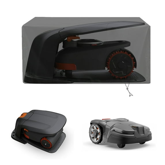OPTUTUS Outdoor Robot Lawn Mower Cover - Waterproof and UV Resistant, Black Oxford Fabric, 36x25x18 Inches