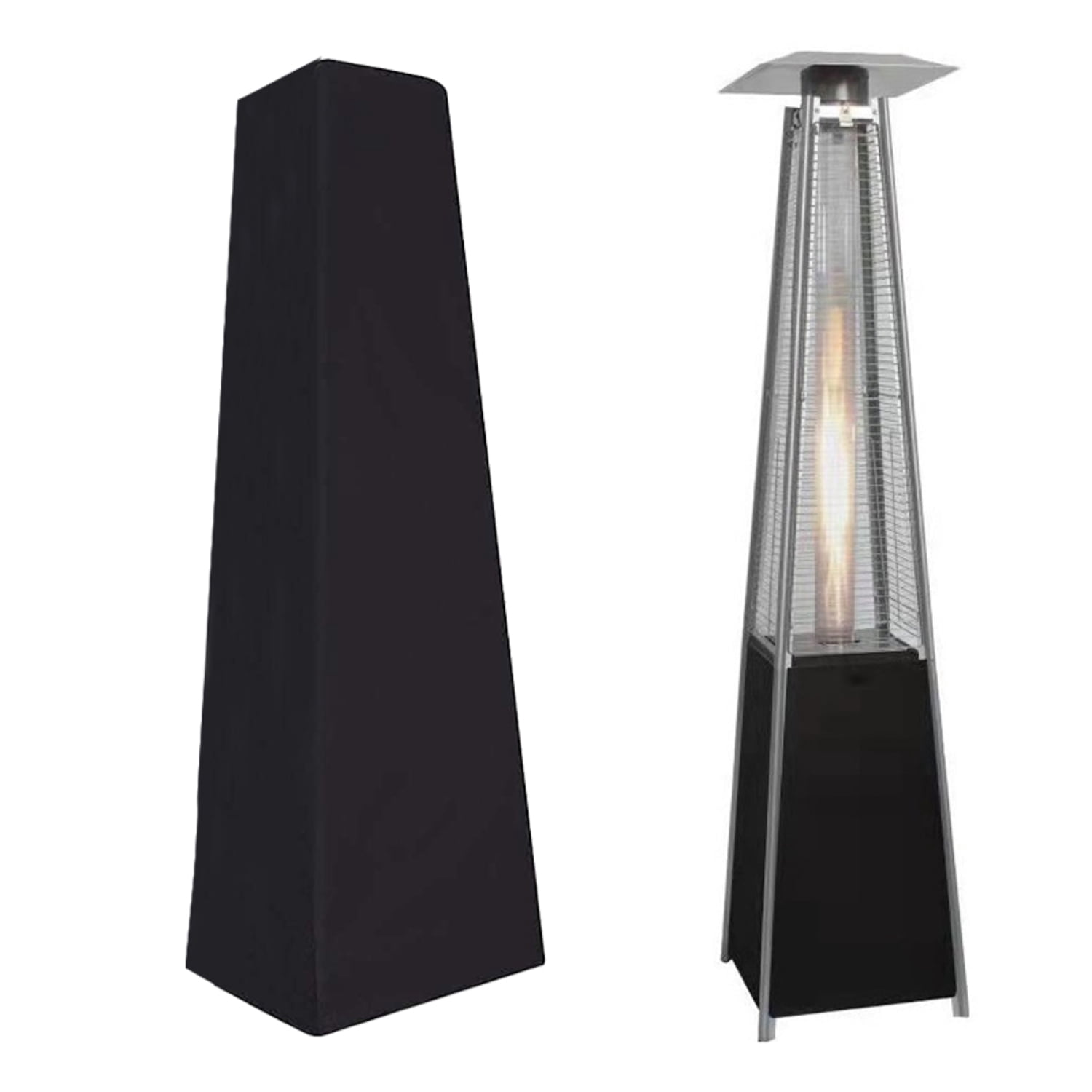 OPTUTUS Patio Heater Cover, Heavy-Duty Waterproof Black 24" x 24" x 87", Fits Most Outdoor Heaters