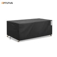 thumbnail image 1 of OPTUTUS Rectangular Patio Table Cover -600D Heavy Duty Large Waterproof Table Cover -108" Outdoor Sofa Set Covers, Dining Table Cover, Tea Table Cover Black, 1 of 12
