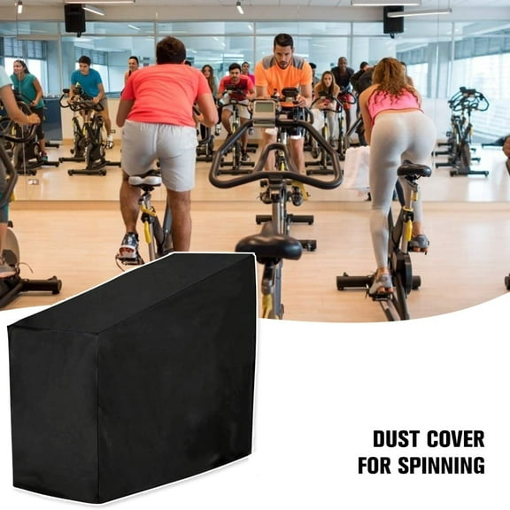 OPTUTUS Exercise Bike Cover Waterproof – Upright Indoor Cycling Bike Protective Cover, 55 x 24 x 47/63 Inch, Fits Peloton, Echelon, NordicTrack, Dustproof & UV Resistant
