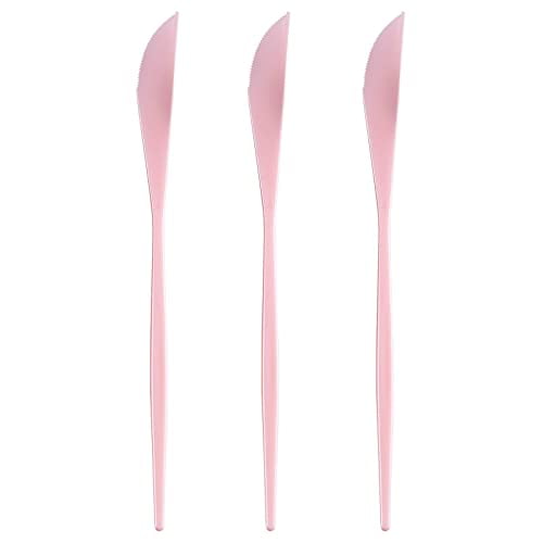 OPULENCE COLLECTION DISPOSABLE KNIVES | Heavy Duty Plastic Flatware | 20 Knives | for Upscale ...