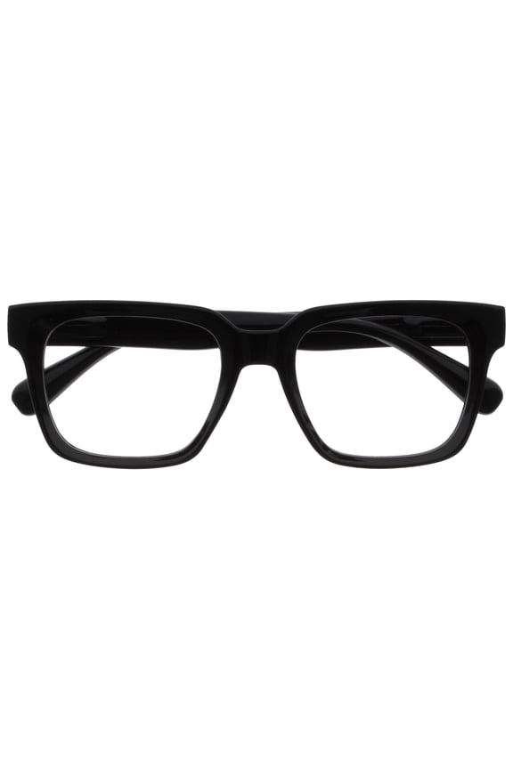 ERA Blue Light Glasses for Women Men, Oversized Frame with Clear Lens and UV400 Protection, Anti-Reflective & Anti-Glare, Computer & Screen Glasses, Black (Pack of 1)