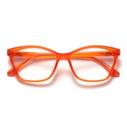 OPULIZE KAT Reading Glasses - Cat-Eye Frame - Matte Orange - Men & Women - Spring Hinges - R59-G - +3.50