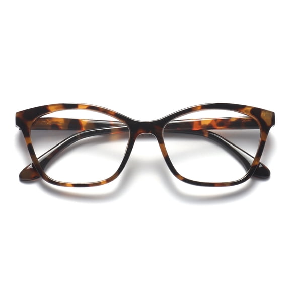 OPULIZE KAT Reading Glasses - Cat-Eye Frame - Shiny Brown Tortoiseshell - Men & Women - Spring Hinges - R59-2 - +3.50