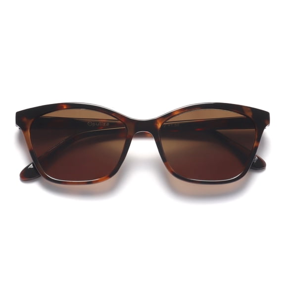 OPULIZE KAT Reading Sunglasses - Cat-Eye Frame - Brown Tortoiseshell - Men & Women - Spring Hinges - S59-2 - +1.00