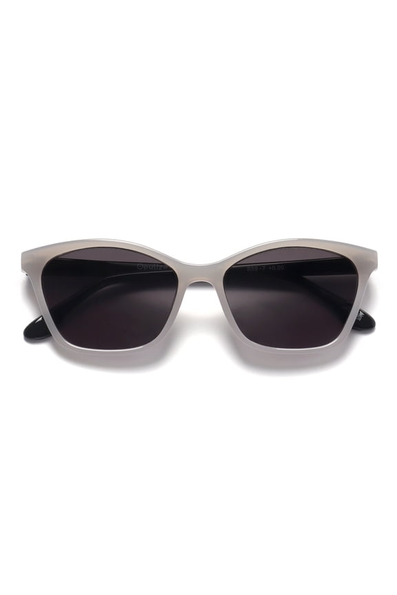 KAT Reading Sunglasses - Cat-Eye Frame - Gray - Men & Women - Spring Hinges - S59-7 - +2.00
