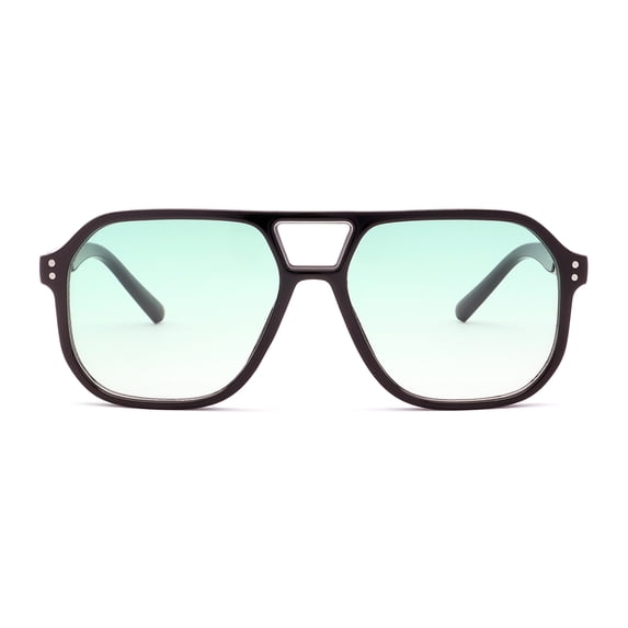 OPULIZE LUX Blue Light Glasses - Gaming & Computer Eyewear for Women Men - UV & Eyestrain Protection - Classic Aviator Style Glasses - Gradient Green Lenses, Black Frame - Pack of 1