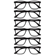OPULIZE NYX Blue Light Blocking Reading Glasses - Anti-Glare Computer & Gaming Eyewear - 6 Pack - UV & Eyestrain Protection - Rectangular Frame - Black - Mens W
