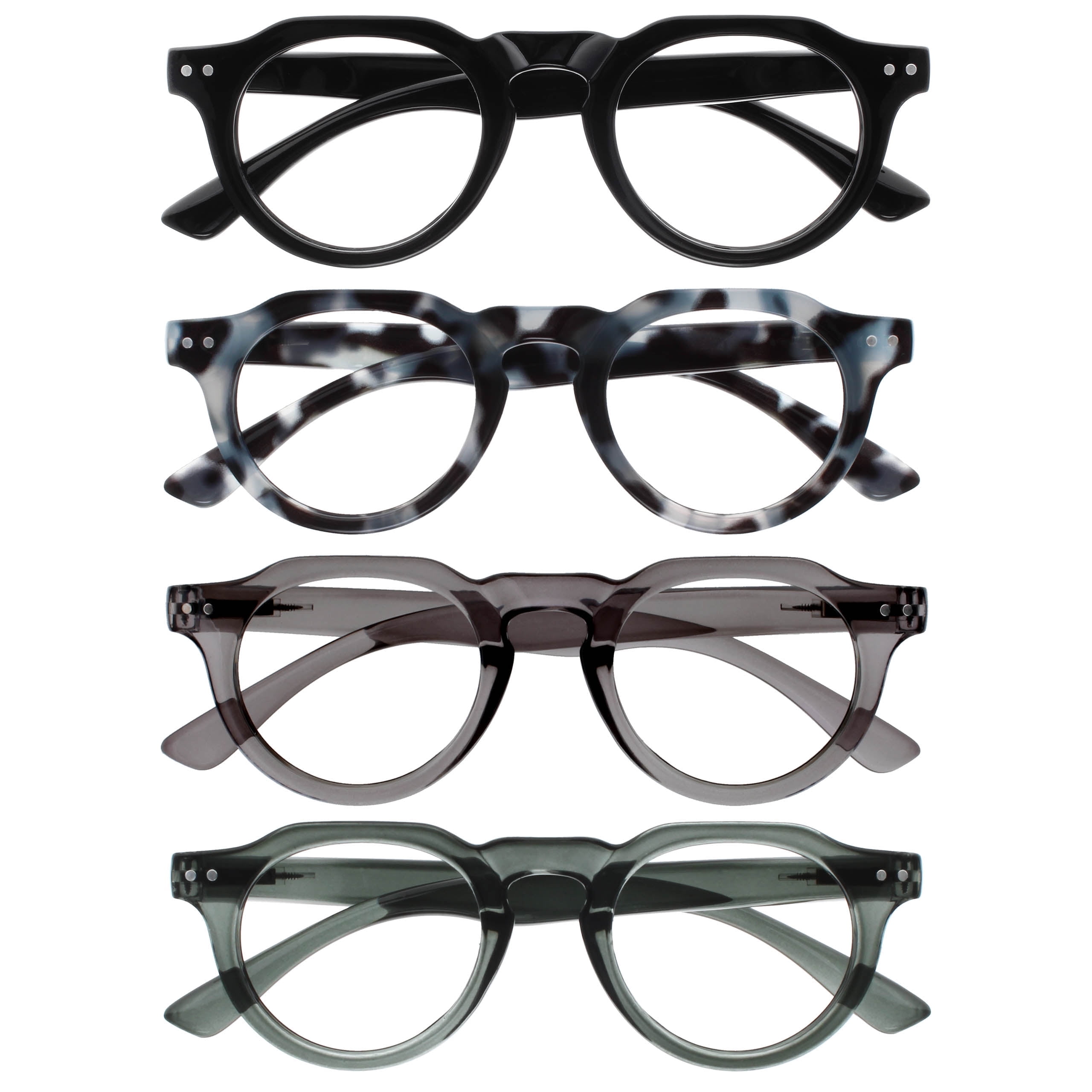 Lunettes De Lecture OPULIZE MAX - Monture Rectangulaire, Charnières à Ressorts, Grossissement +1.50