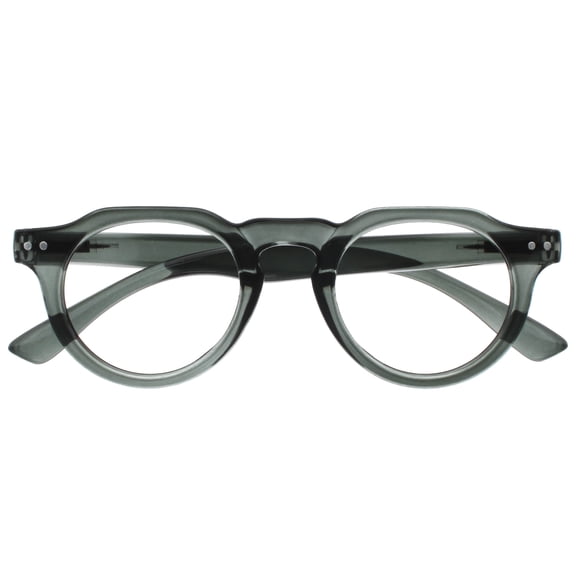 OPULIZE RIO Blue Light Blocking Reading Glasses - Flat Top Frame - Green - Mens Womens - Spring Hinges - B53-6 - +2.00