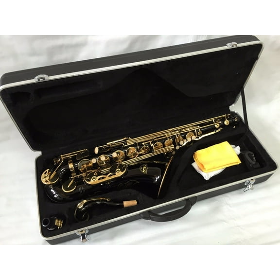 OPUS USA by Ktone Durable Professional Tenor Saxophone, Black/Gold
