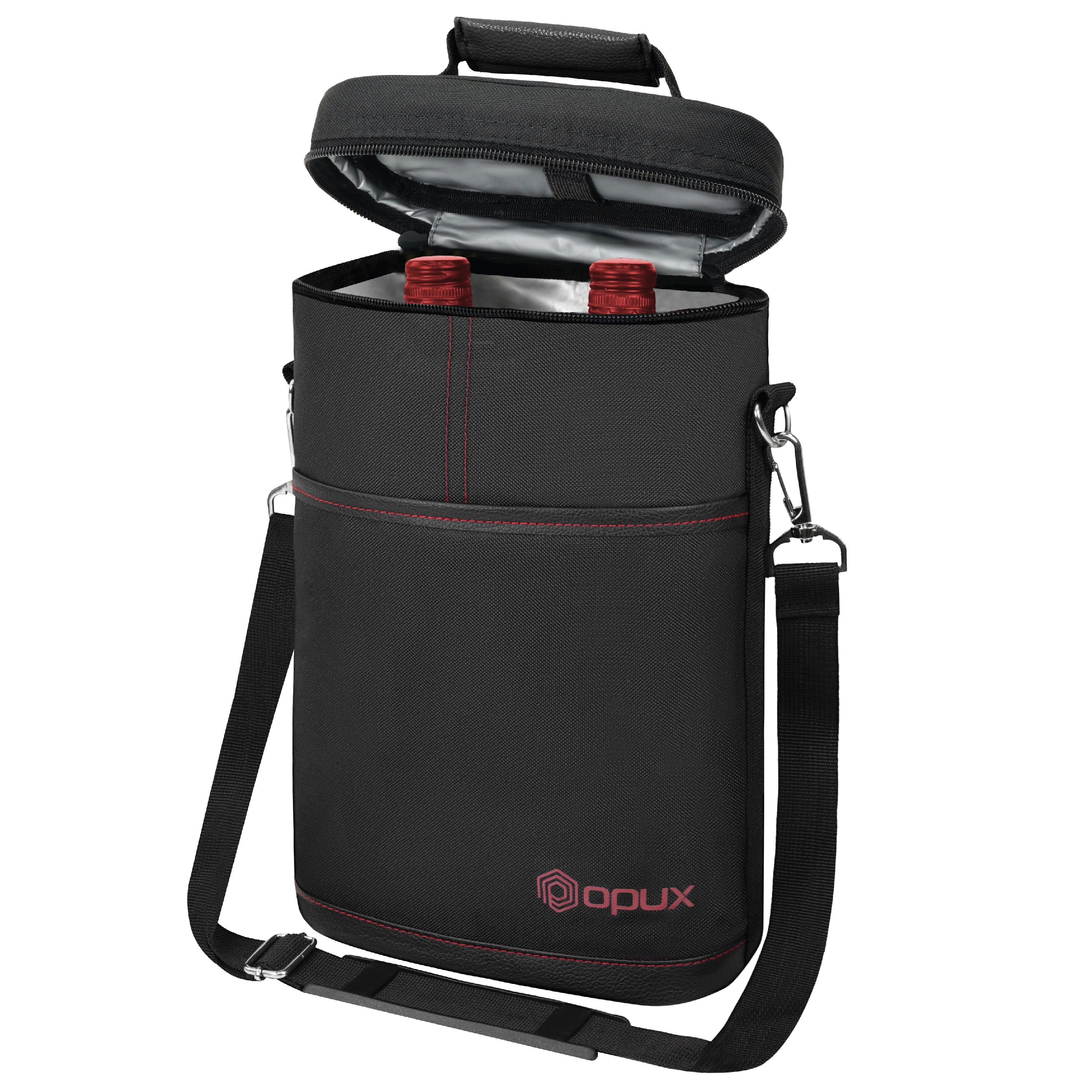 OPUX 2 Bottle Wine Carrier Tote, Insulated Leakproof Wine Cooler Bag