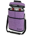 thumbnail image 1 of OPUX 2 Bottle Wine Carrier Tote, Insulated Leakproof Wine Cooler Bag, Wine Travel Bag for Picnic BYOB Beach, Portable Wine Bottle Carrying Case, Gift for Wine Lover Women Men Christmas, Purple, 1 of 8
