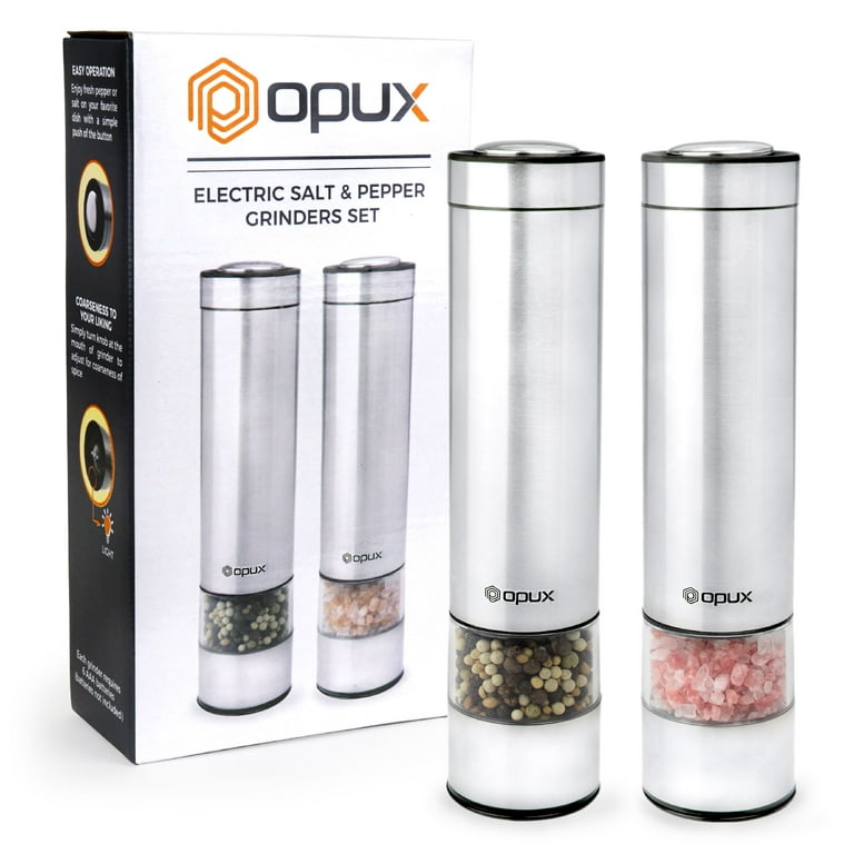 Electric Salt And Pepper Grinder Set Battery Operated,Auto Pepper