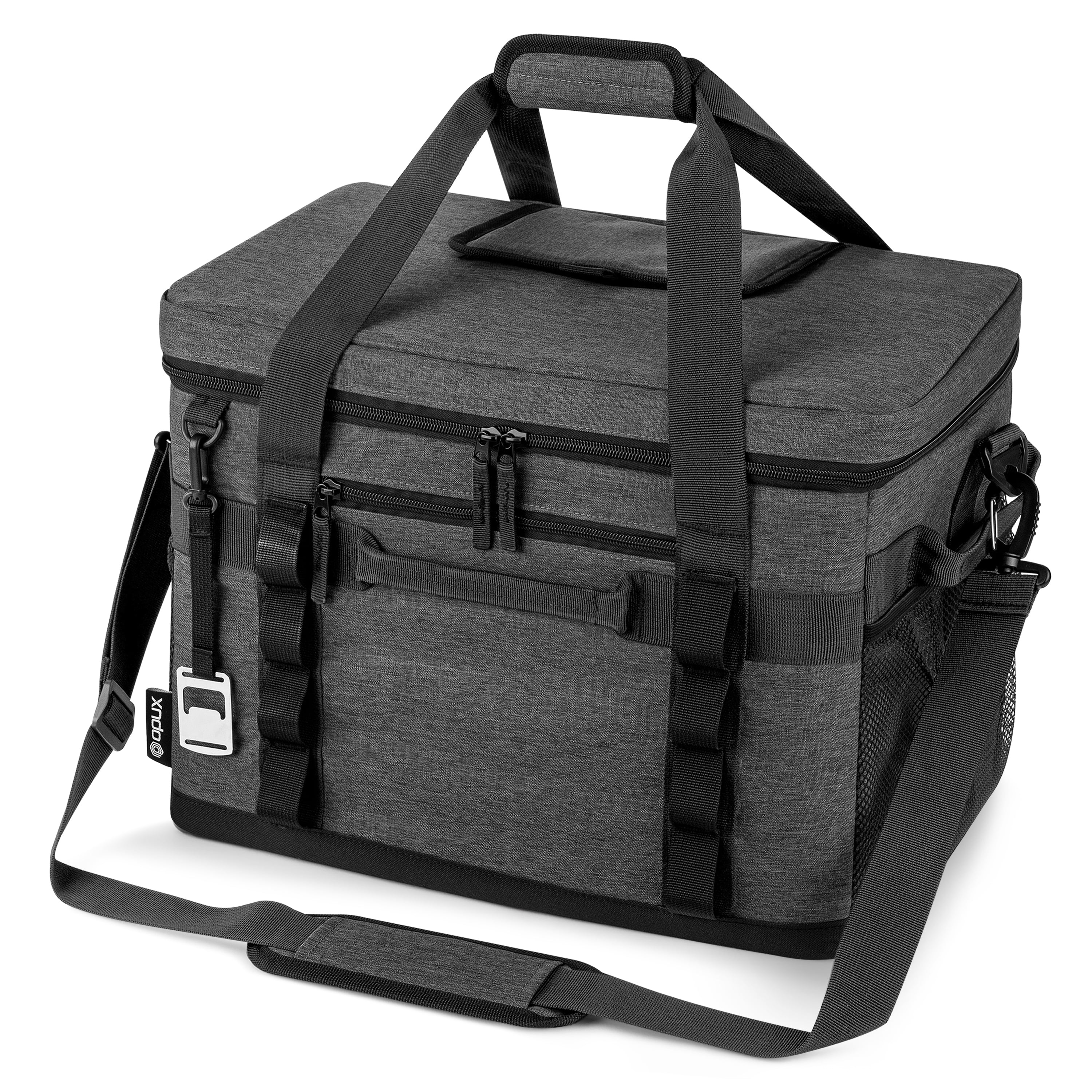 OPUX Cooler Bag, 60 Cans Insulated Soft Collapsible Portable Cooler, Soft Sided Leakproof Cooler for Beach Camping with Shoulder Strap, Ice Chest for Travel Road Trip Picnic, Charcoal Gray
