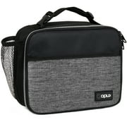 OPUX Insulated Lunch Bag Kids, Lunch Box for School Boy Girl, Leakproof Small Reusable Compact Soft Mini Cooler Bag, Toddler Small Lunch Boxes Kit Pail with Front Side Pockets (Gray)