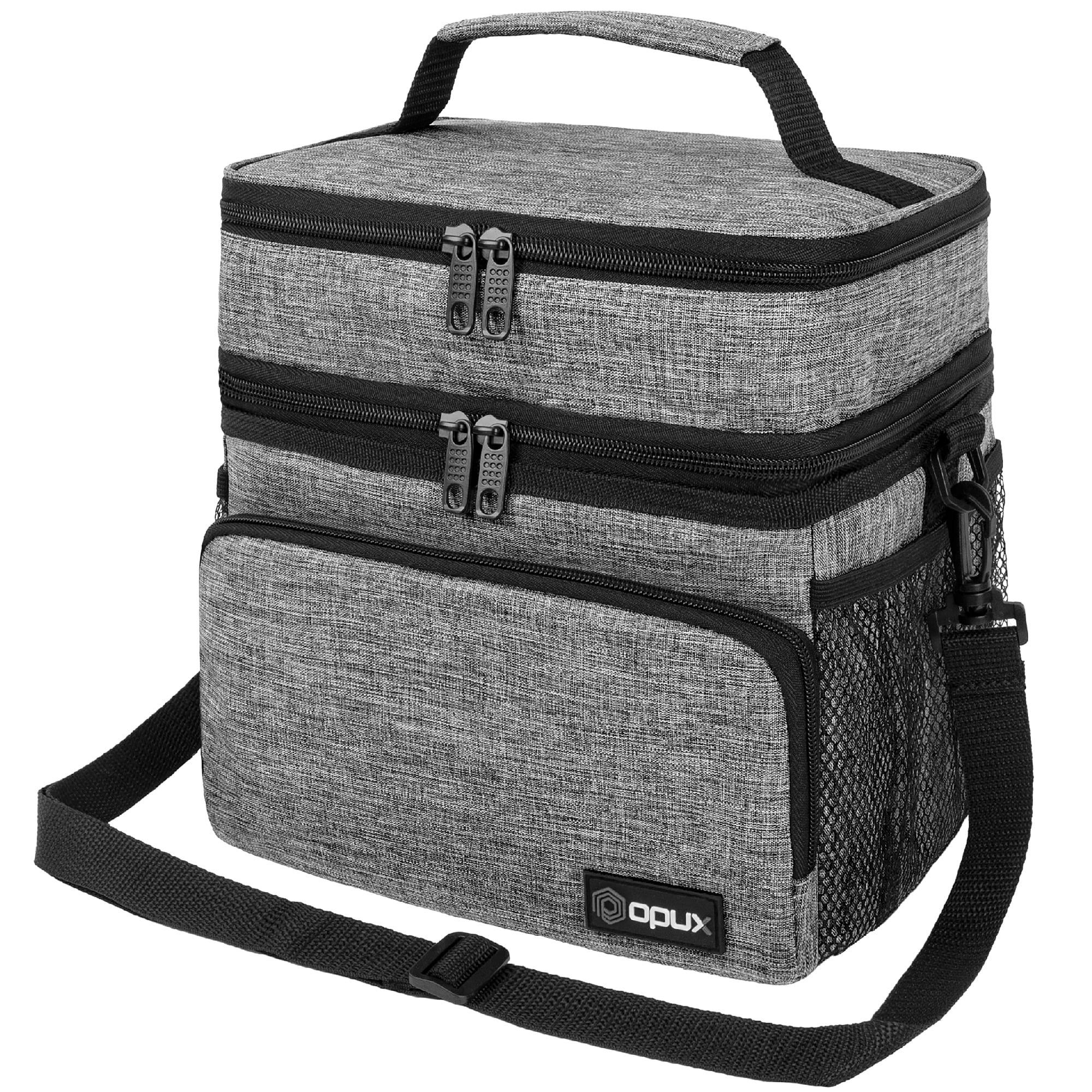 OPUX Insulated Lunch Bag, Dual Compartment Cooler, Leakproof Tote