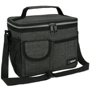 OPUX Insulated Lunch Box Adult, 14 Can Leakproof Cooler Bag Kid, Charcoal