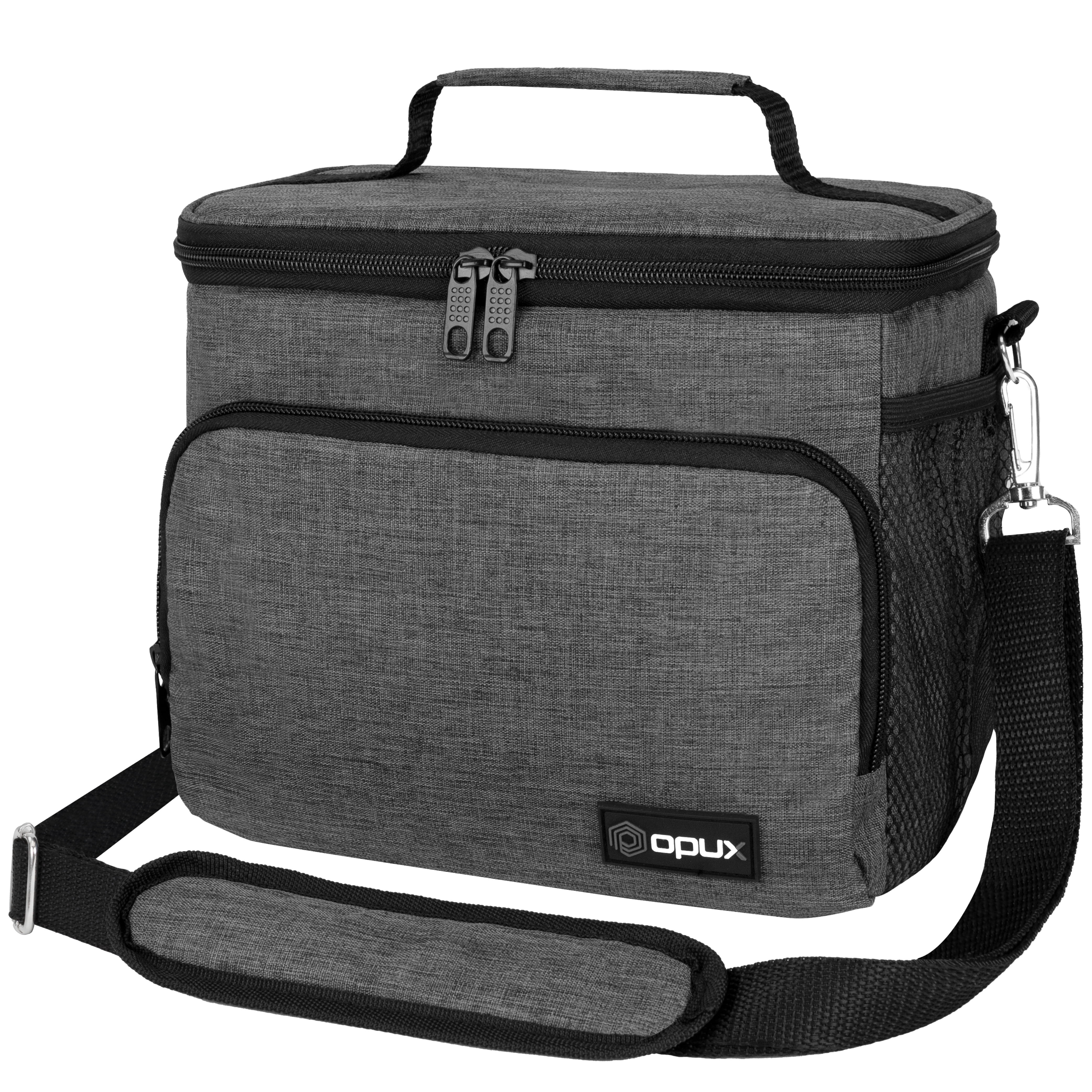 OPUX Insulated Soft Lunch Bag for Men Women for Office Work School Picnic Leakproof Cooler Bag with Shoulder Strap for Kid Adult Charcoal Gray Walmart Business Supplies