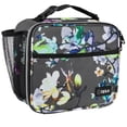 thumbnail image 1 of OPUX Insulated Lunch Bag, Soft Lunch Box for School Kids Boys Girls, Leakproof Small Lunch Pail for Adult Men Women, Reusable Compact Lunchbox Lunch Cooler Tote Bag for Office Work (Grey Floral), 1 of 8