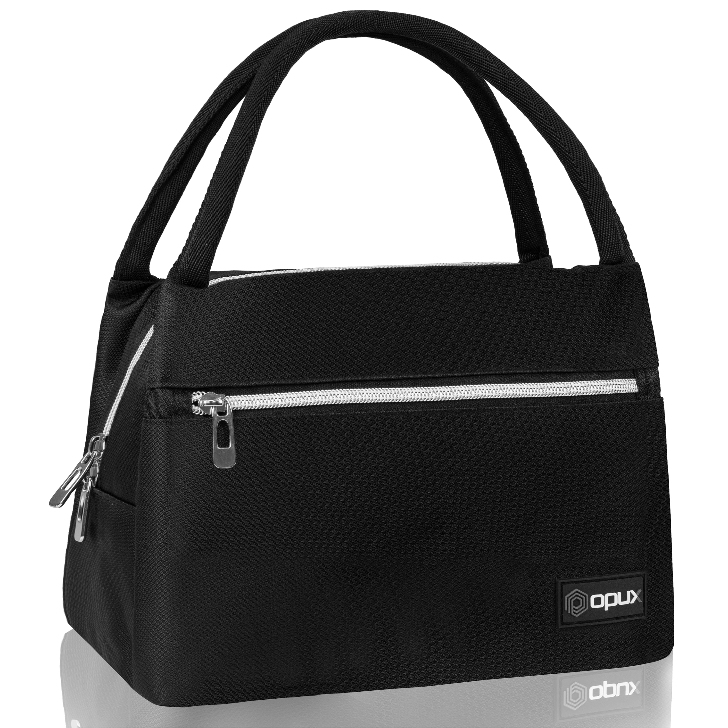 OPUX Insulated Lunch Box for Women, Cute Mini Travel Lunch Bag, Black ...