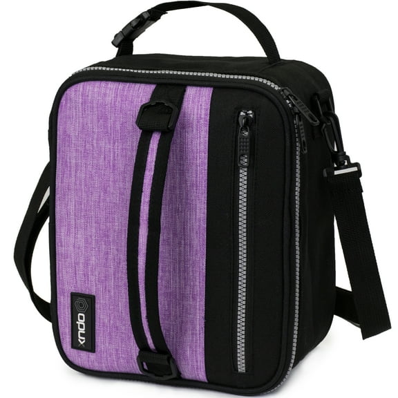 OPUX Insulated Lunch Box for Men Women Adult, Compact Lunch Bag for Kids Boy Girl Teen, Soft Lunch Cooler Bag for Work School, Leakproof Lunchbox Lunch Pail with Clip-on Buckle, Heather Purple