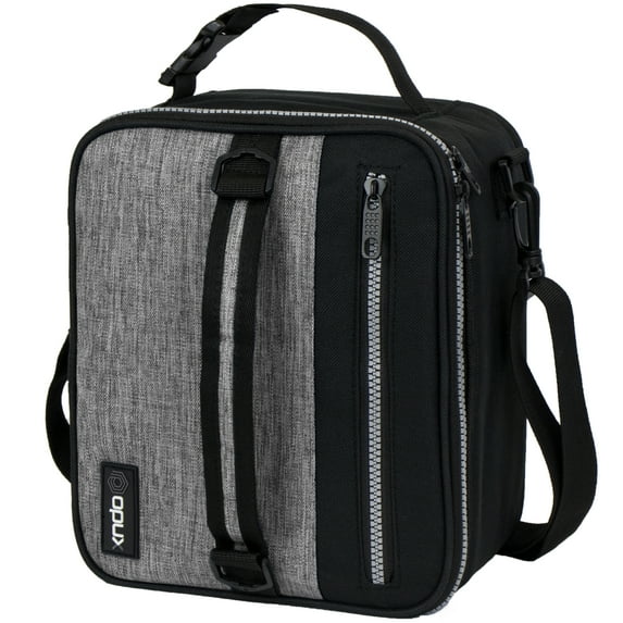 OPUX Insulated Lunch Box for Men Women Adult, Compact Lunch Bag for Kids Boy Girl Teen, Soft Lunch Cooler Bag for Work School, Leakproof Lunchbox Lunch Pail with Clip-on Buckle, Heather Gray